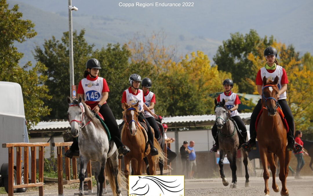 la Toscana sesta a  Montefalco (Perugia)alla Coppa delle Regioni di endurance 2022